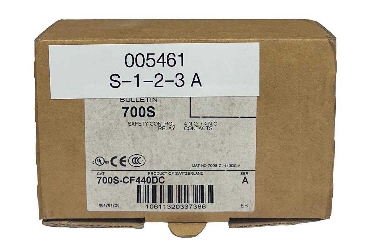 ALLEN BRADLEY 700S-CF440DC /A BULLETIN 700S SAFETY CONTROL RELAY 4-POLE 20A NSMP