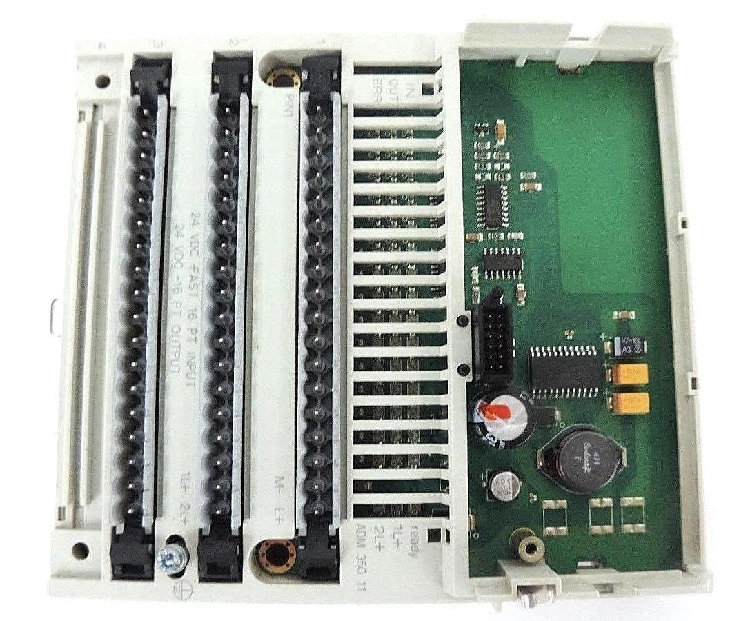 Used SCHNEIDER MODICON 170ADM35011 I/O BASE, 24VDC-FAST TSX MOMENTUM PV: 06, RL: 13