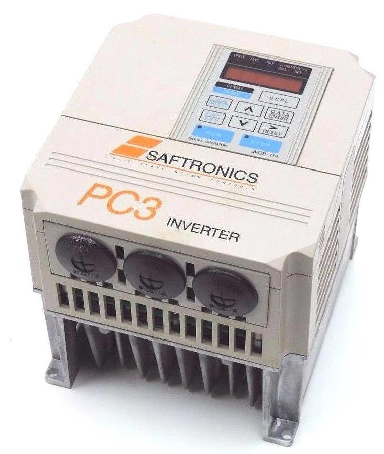 Used NIB SAFTRONICS CIMR-PCU21P5 PC3 INVERTER DRIVE CIMRPCU21P5, 3PH 200-230VAC 7.2A