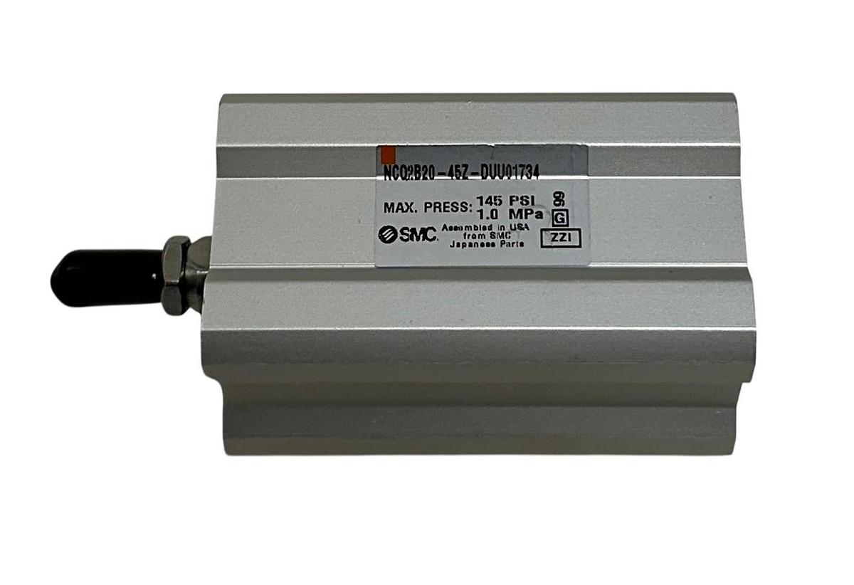 Used SMC NCQ2B20-45Z-DUU01734 / NCQ2B2045ZDUU01734 COMPACT CYLINDER 145PSI 1MPa NSNP