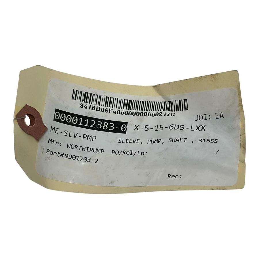 Used Worthington 9901703-02 Shaft Sleeve 316 Stainless Pump Frame 2 Plexus New