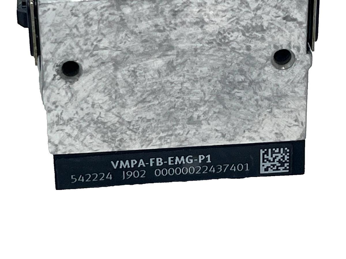 Used Festo MPA Valve Assembly: VMPA-FB-AP-P1 Sub-base & VMPA-FB-EMG-P1 Module