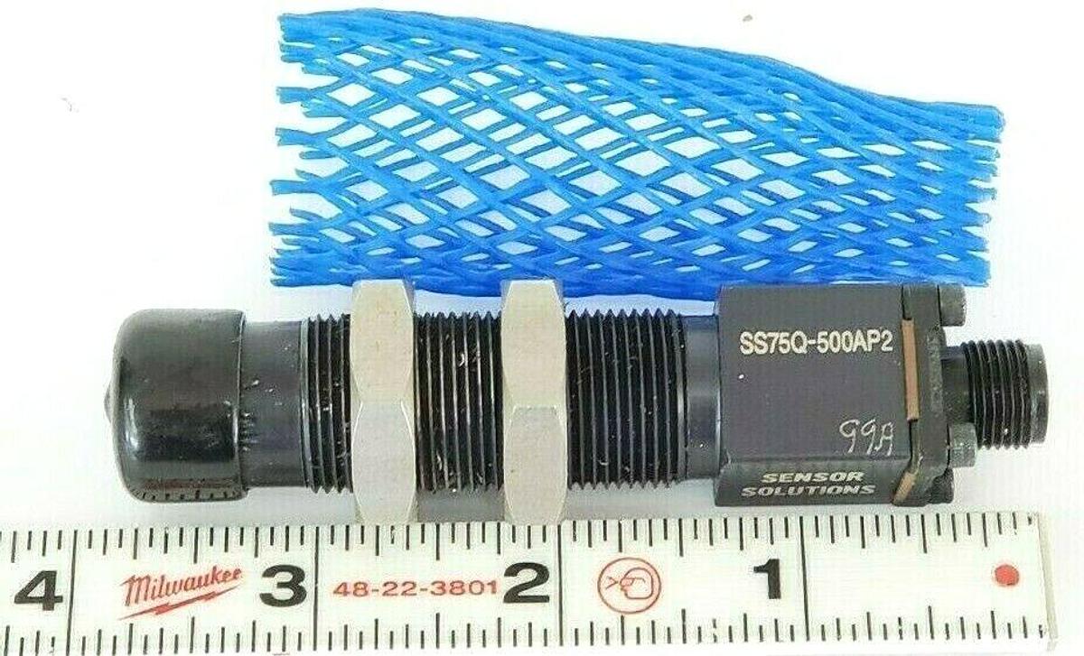 Used NEW SENSOR SOLUTIONS SS75Q-500AP2 FERROUS METAL DETECTION SENSOR SS75Q500AP2
