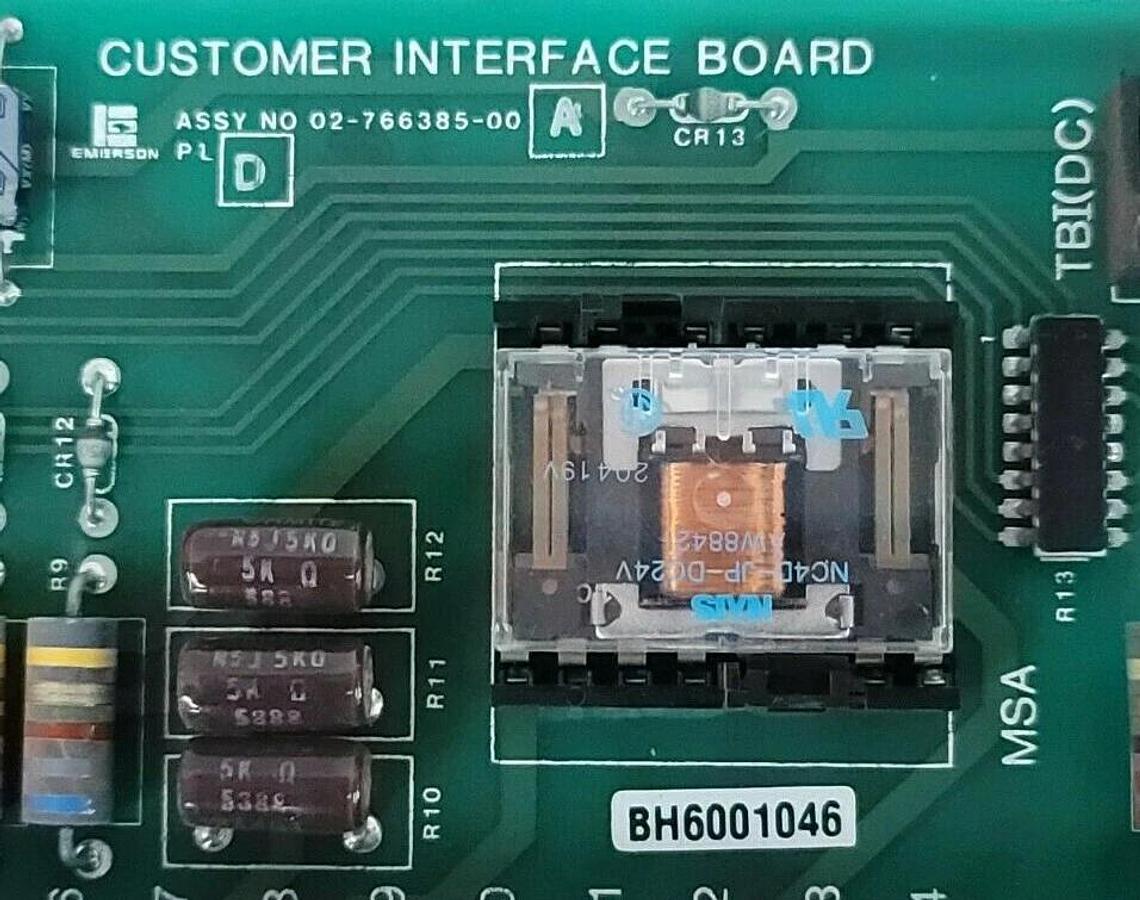 Used NIDEC CORP CONTROL TECHNIQUES 02-766385-00 CUSTOMER INTERFACE BOARD