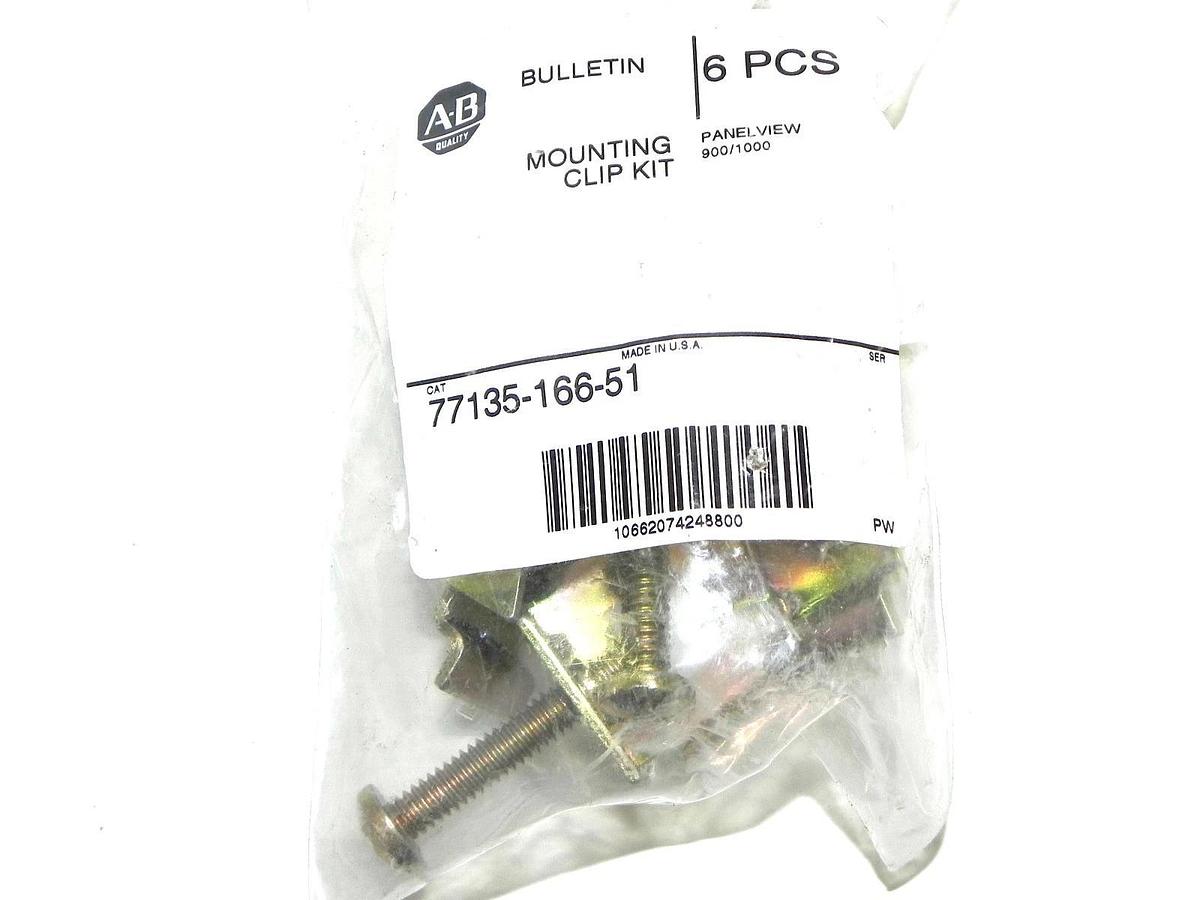Used NEW ALLEN BRADLEY 77135-166-51 MOUNTING CLIP KIT 6 PCS 7713516651
