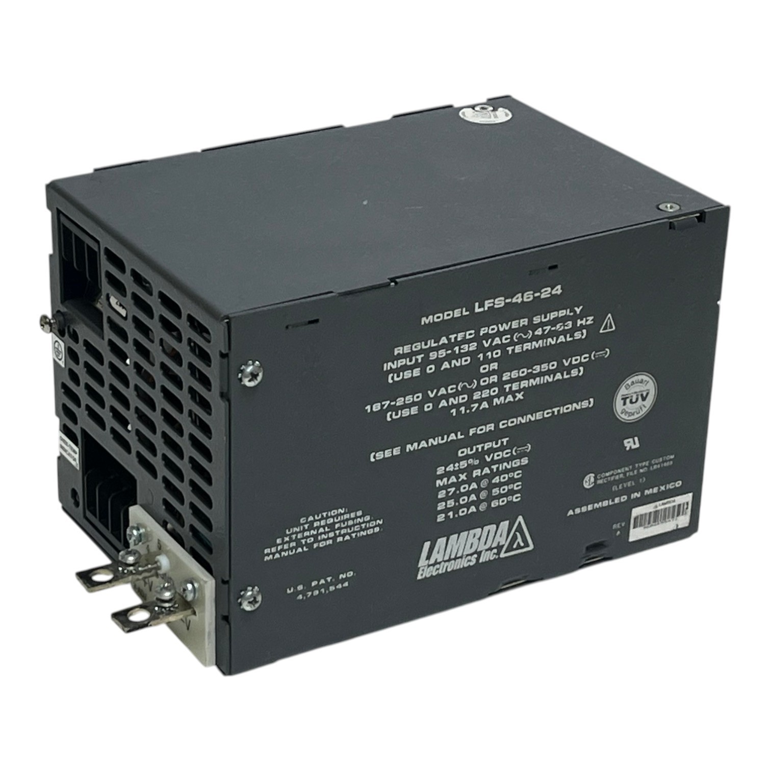 Used Lambda Electronics LFS-46-24 Regulated Power Supply 24V 27A Industrial