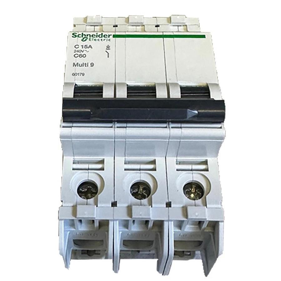 NEW SCHNEIDER ELECTRIC 60179 Multi 9 CIRCUIT BREAKER 3-POLE 15A DIN-RAIL C60