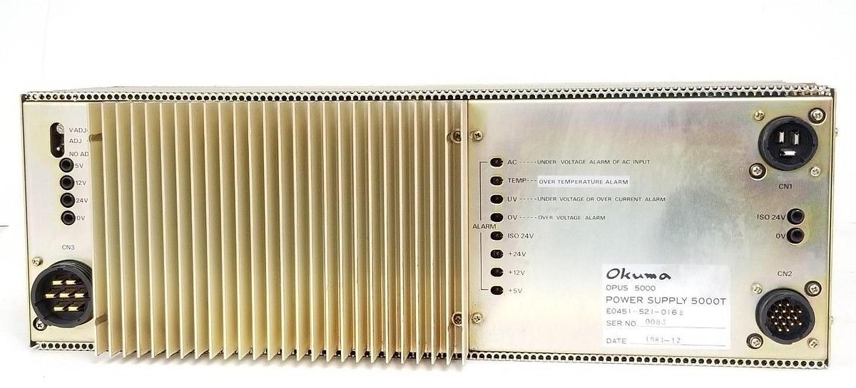 Used OKUMA OPUS 5000 E0451-521-016A POWER SUPPLY 5000T E0451521016A