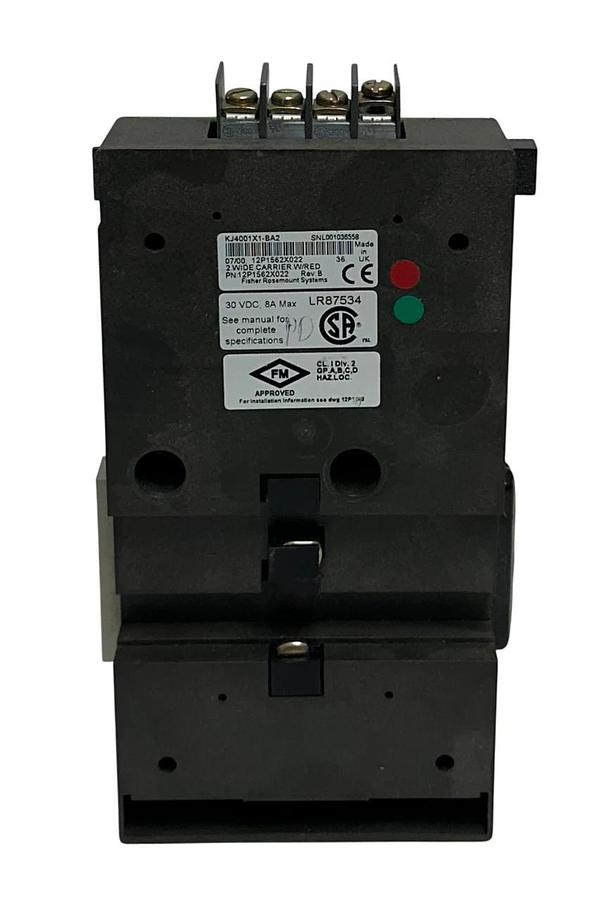 Used ROSEMOUNT DeltaV KJ4001X1-BA2 / 12P1562X022 2-WIDE CARRIER W/ REDUNDANCY USNP