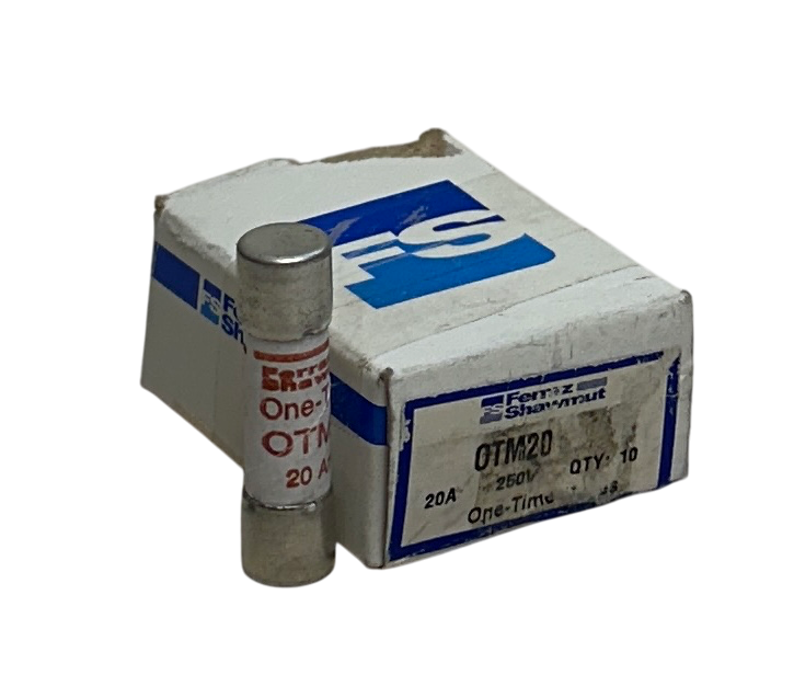 Used 9 FERRAZ SHAWMUT OTM20 ONE-TIME FUSES FAST-ACTING 20A 250VAC 10kA IR OEM NSMP