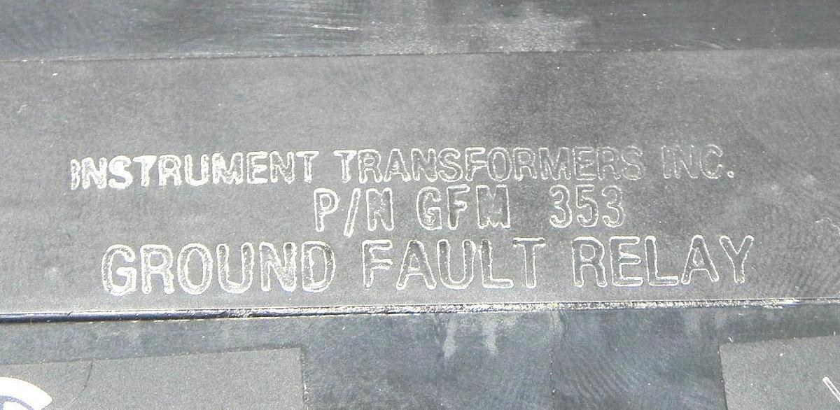 Used GENERAL ELECTRIC GFM-353 GROUND FAULT RELAY GFM353