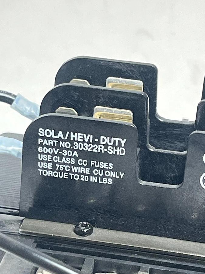 SOLA HEVI-DUTY E150W Transformer | 150VA | W/ 30322R-SHD Fuse Holder, NSMP