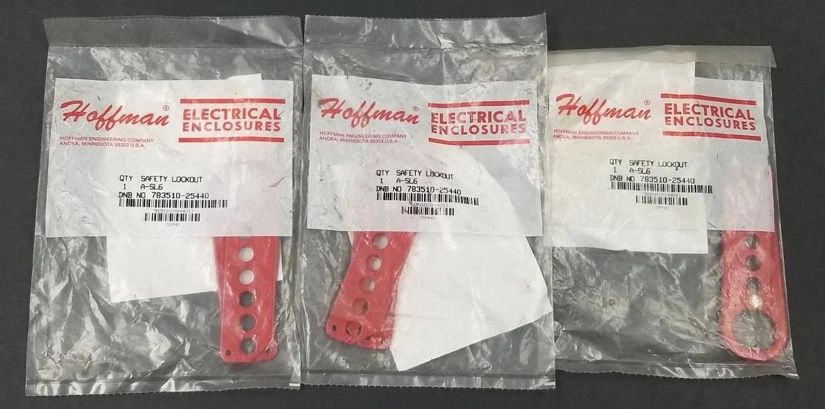 Used LOT OF 3 NEW HOFFMAN A-SL6 SAFETY LOCKOUTS ASL6