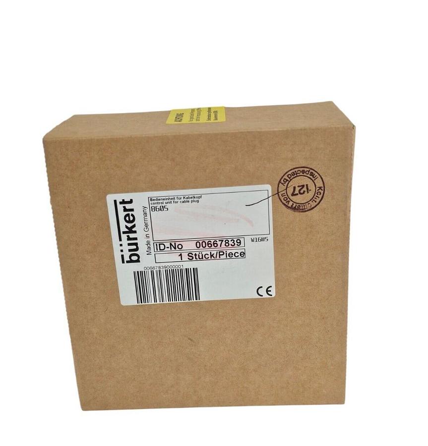 Used NIB BURKERT 8605 CONTROL UNIT FOR CABLE PLUG ID-NO: 00667839