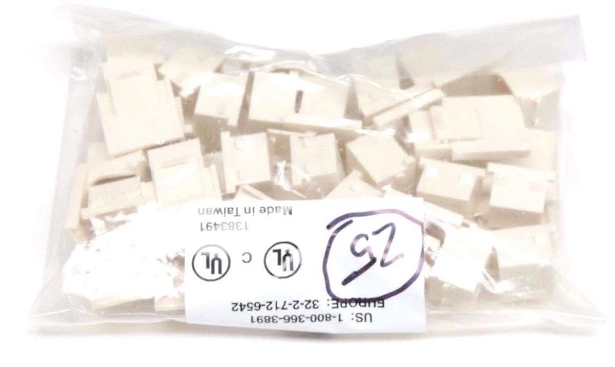 Used NEW ADC 6645 1 160-02 CONNECTOR MODULE, BLANK, IVORY, F/KRONE 6645116002, 25/PK