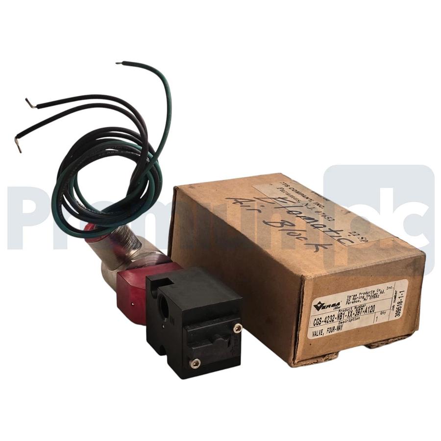 Versa Valve CGS-4232-NB1-XX-397-A120 4-Way 2-Pos Solenoid Valve 120VAC/60Hz NSMP