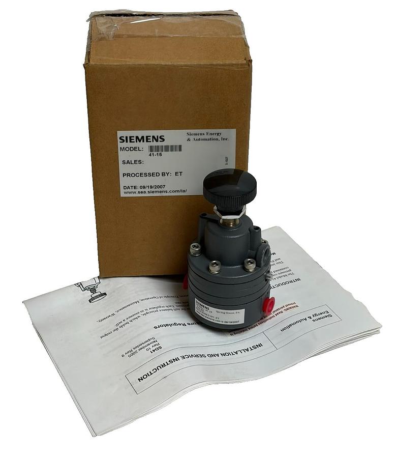 Used Siemens Model 41-15 Nullmatic Pressure Regulator 0.1-15 PSI Range - New in Box