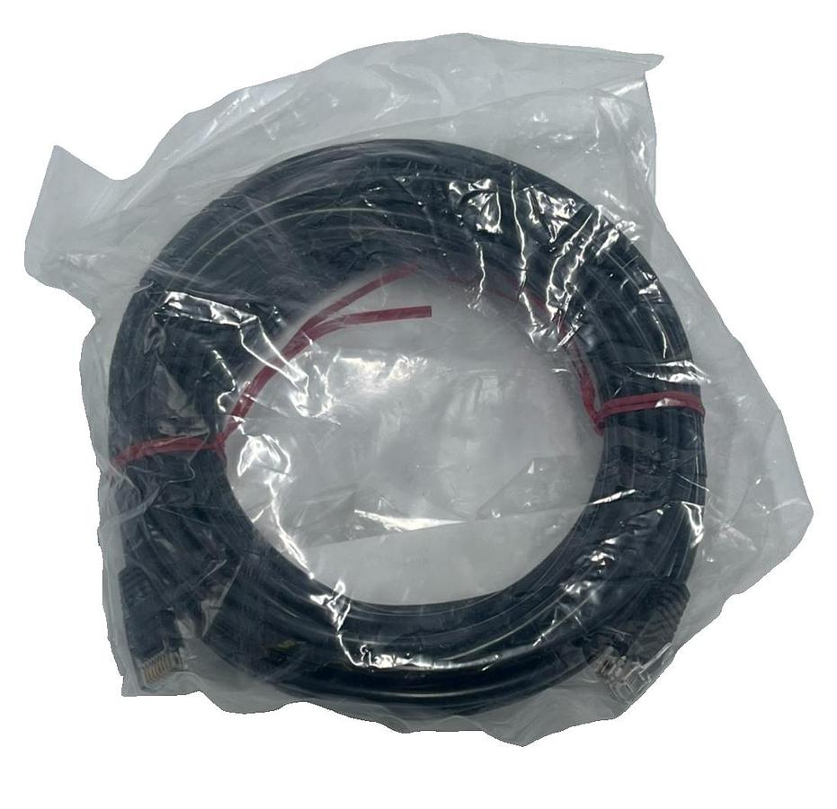 Used KEYENCE OP-87261 Industrial Ethernet Cable 2M M12 4-Pin D-Code to RJ45 IP67