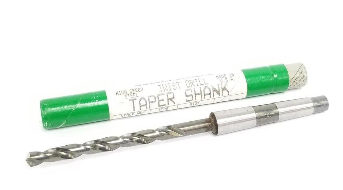 NEW PRECISION 20018 TYPE 209 HIGH SPEED STEEL TWIST DRILL TAPER SHANK, 9/32"