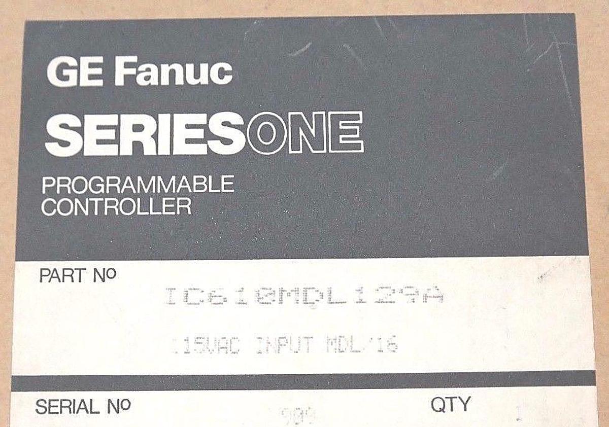 Used NIB GE FANUC IC610MDL129A INPUT MODULE 115VAC, 16POINT