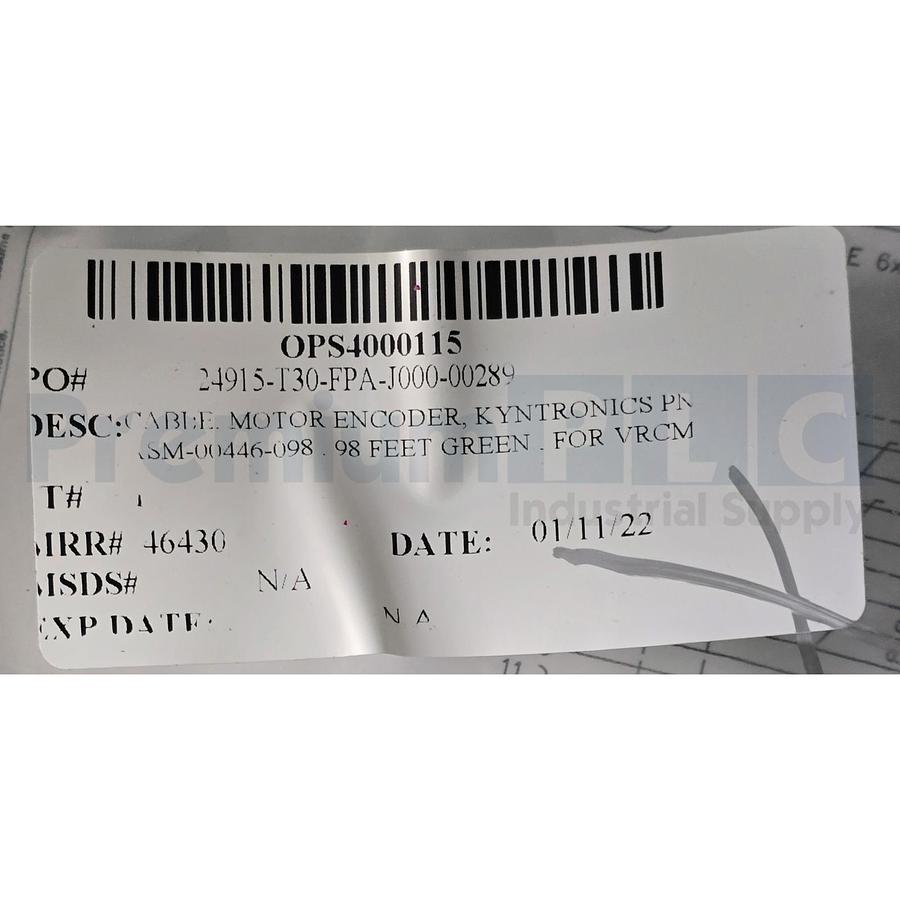 Used NIDEC CONTROL TECHNIQUES SIBAFA0300 ENCODER SIGNAL FEEDBACK SERVO CABLE 30M NSMP