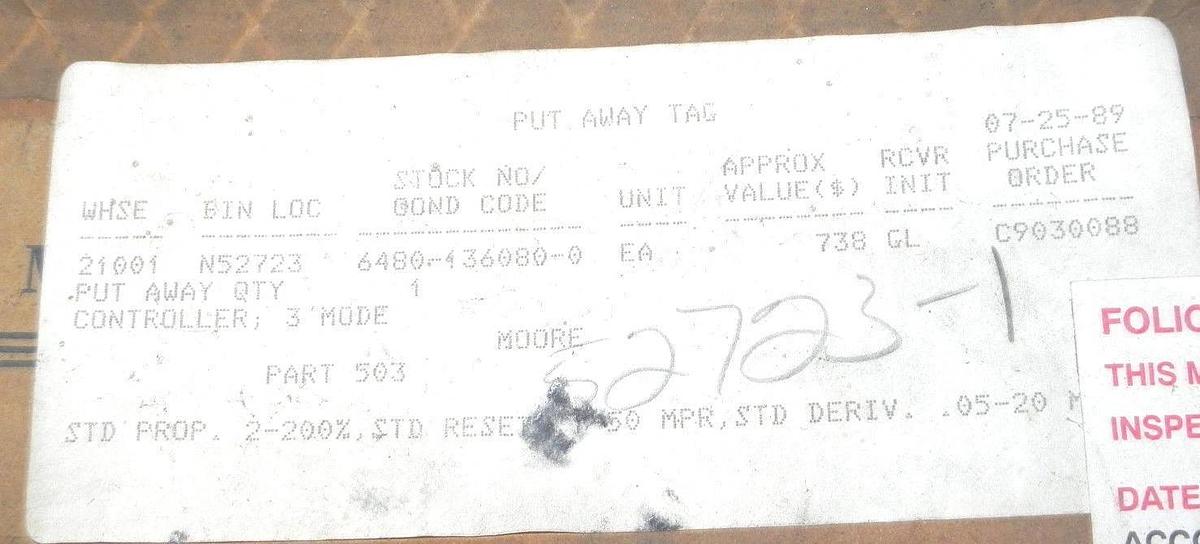 NIB MOORE 503 NULLMATIC CONTROLLER B/M 14581-30S9JF