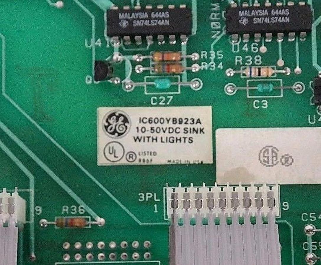 Used GE FANUC IC600YB923A, 10-50VDC SINK MODULE W/LIGHTS 44A717568-G01