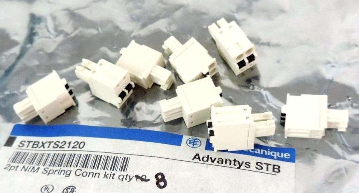 Used NEW TELEMECANIQUE STBXTS2120 ADVANTYS STB 2PT NIM SPRING CONN KIT QTY: 8
