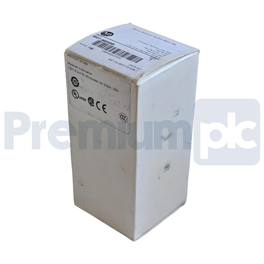 Used Allen-Bradley 800T-H3123B /T Selector Switch 30mm 2Pos Cylinder Lock 2 NO / 2 NC