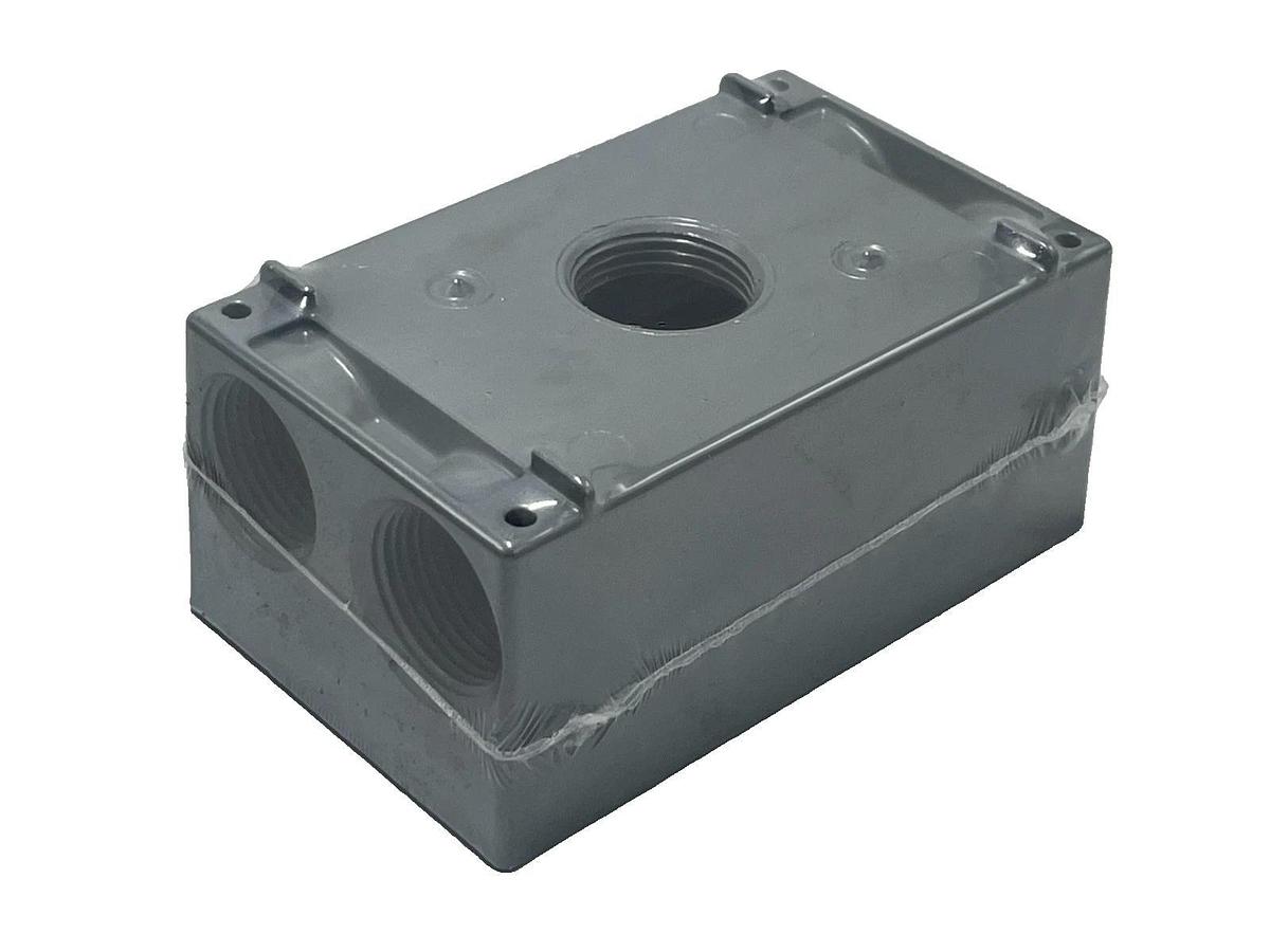 LOT OF 9 BELL OUTDOOR 5331‑0 SINGLE GANG BOX 5 x ¾″ GRAY WEATHERPROOF ALUMINUM