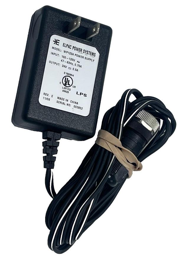 Used ELPAC WP1224 Power Supply AC Adapter 24VDC 0.5A 500mA Wall Wart UL Listed