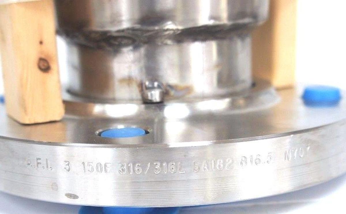 Used NEW STAINLESS STEEL BRAIDED HOSE A.F.I. 3 150F 316/316L SA182 B16.5 N707 FLANGES