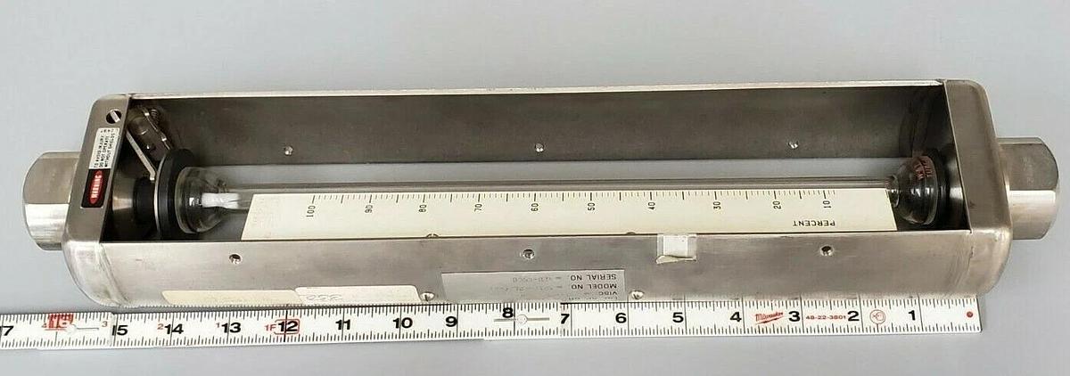 NEW WALLACE & TIERNAN 5210G02406XXI FLOW METER 0-100% 350PSI 180 DEG. F. MAX
