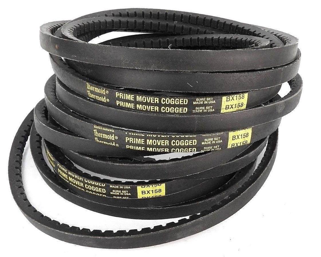 Used LOT OF 3 NEW THERMOID BX158 PRIME MOVER COGGED BELTS