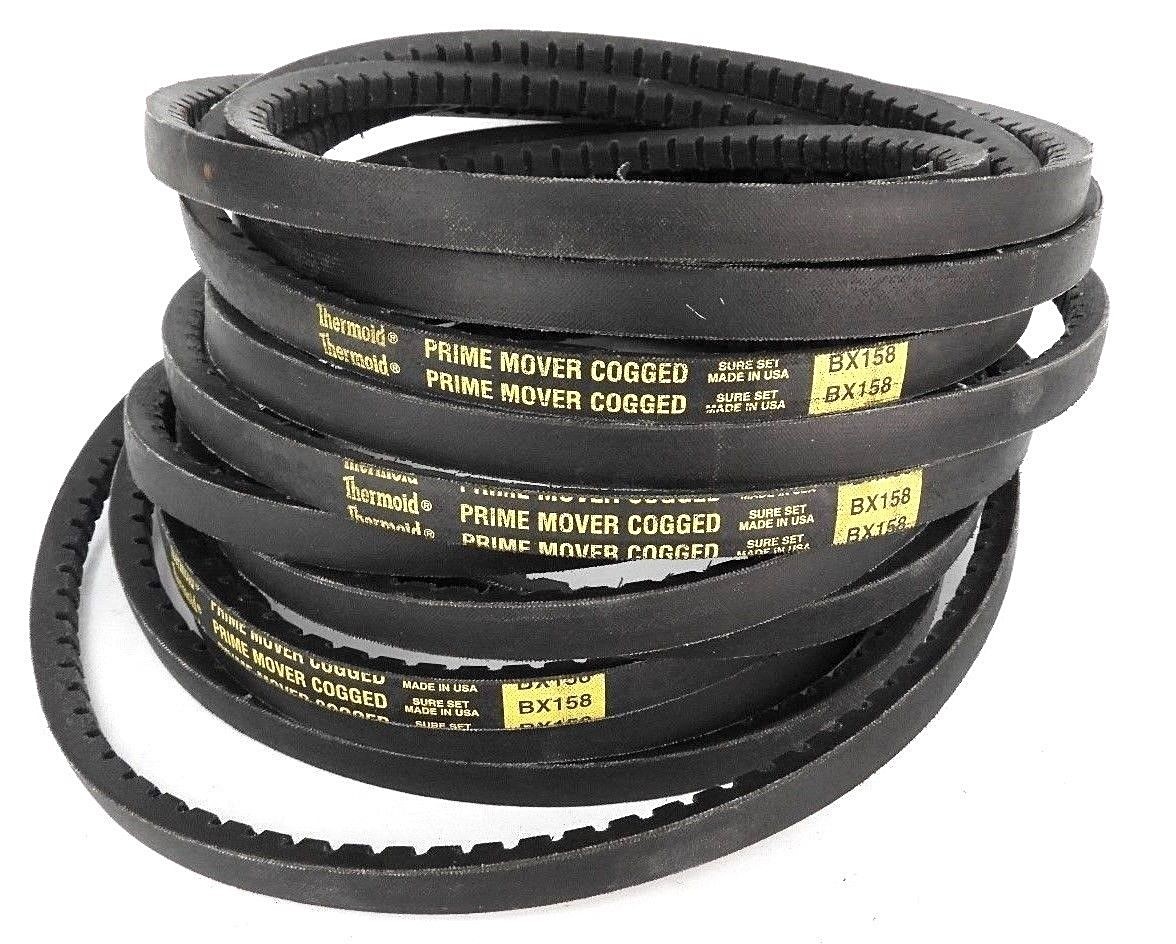 Used LOT OF 3 NEW THERMOID BX158 PRIME MOVER COGGED BELTS