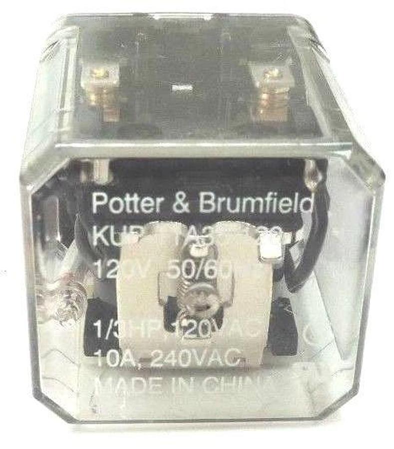 Used LOT OF 7 POTTER & BRUMFIELD KUP-11A35-120 RELAYS 1/3HP, 120VAC, 10A, 240VAC
