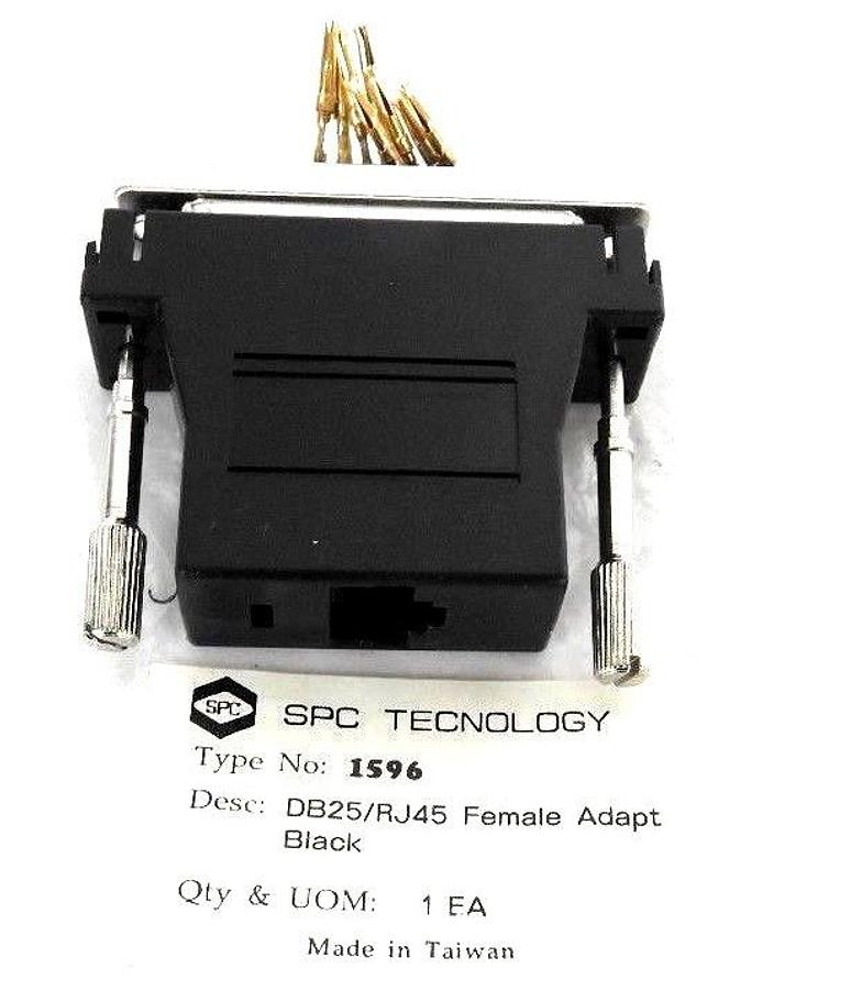 Used LOT OF 39 NEW SPC TECNOLOGY 1596 DB25/RJ45 FEMALE ADAPTERS BLACK