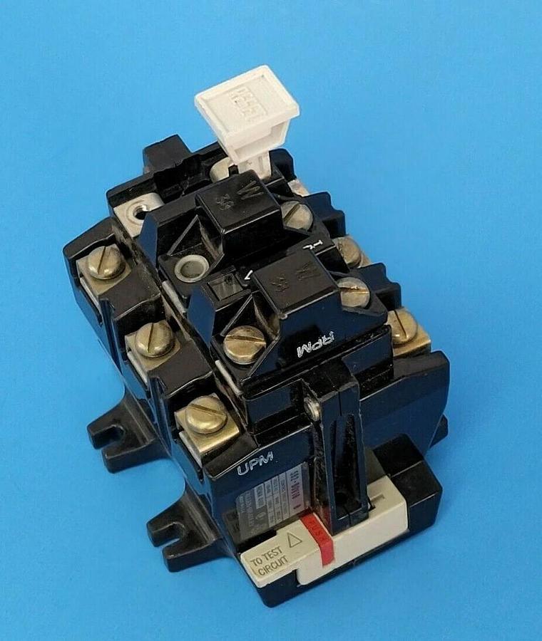 Used ALLEN BRADLEY 592-BOV16 OVERLOAD RELAY SER. B W/ TWO W38 HEATER ELEMENTS