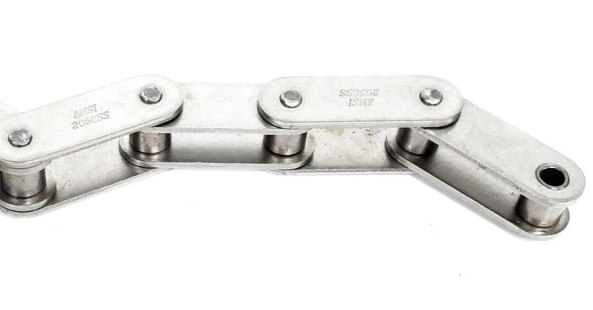 NEW REXNORD C2050SS RIV LINK-BELT ROLLER CHAIN C2050SSR10B ~7FT (~87.5 INCHES)