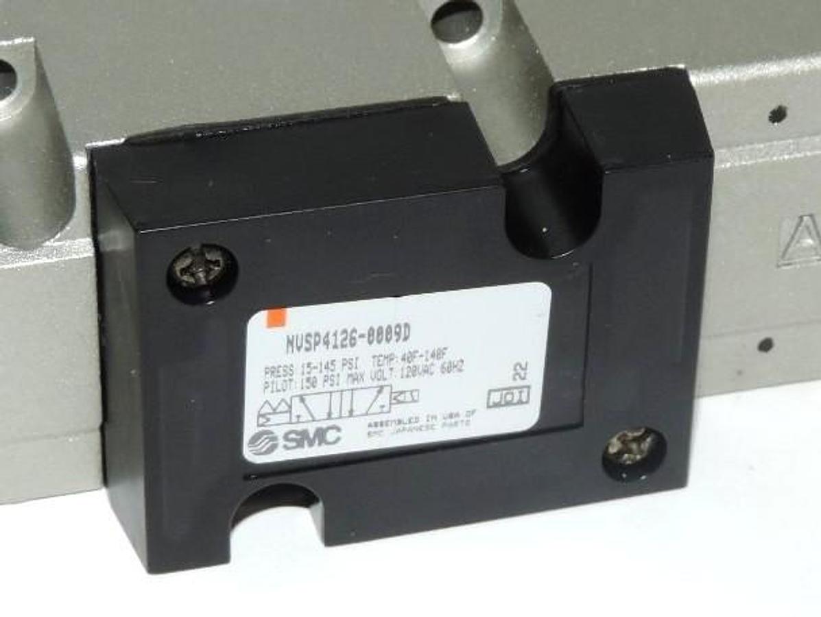 Used NEW SMC NVSP4126-0009D SOLENOID VALVE 150 PSI MAX, 120 VAC, 60 HZ, NVSP41260009D