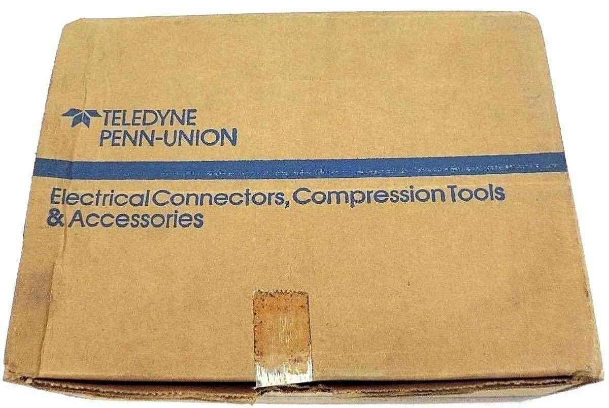 Used BOX OF 2 NEW TELEDYNE PENN-UNION BBLU-075D COPPER CRIMPS BLACK 1/2", 750MCM