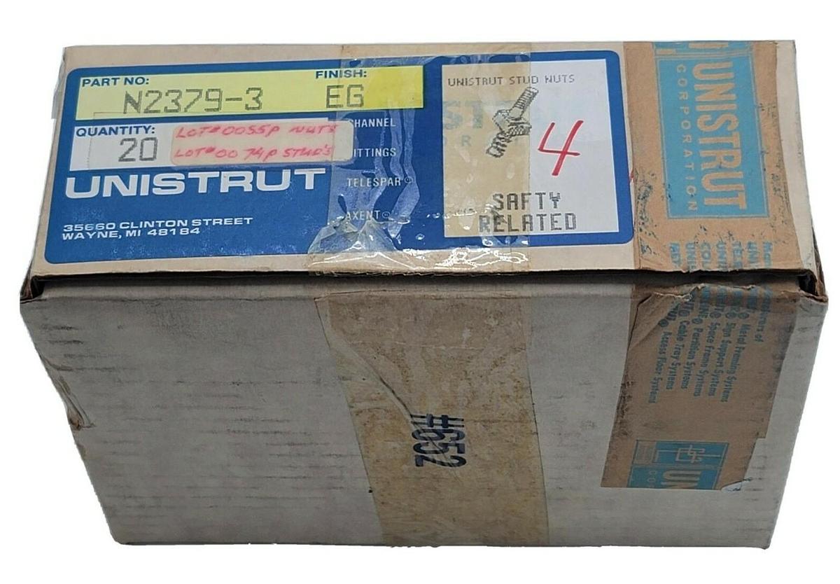 Used BOX OF 22 NEW UNISTRUT N2379-3 FINSH EG STUDS 5/16''-18X1-3/8''