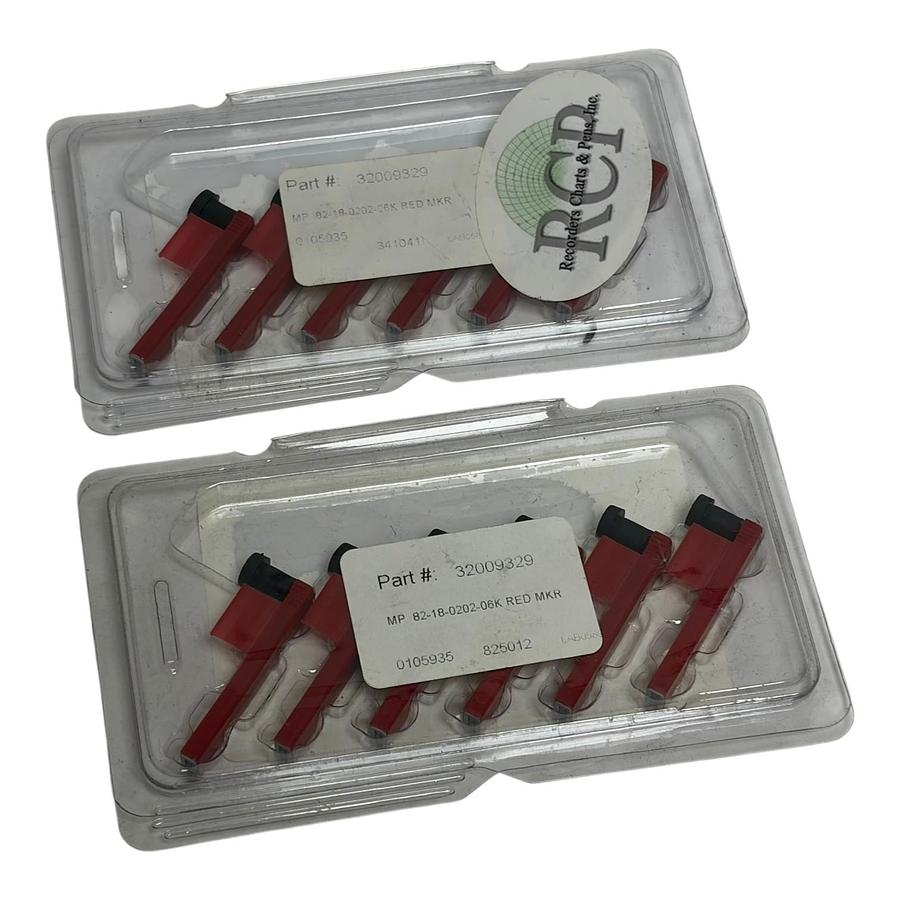 Used Lot of 2 Packs Graphic Controls 32009329 82-18-0202-06K Red Recorder Pens - NEW