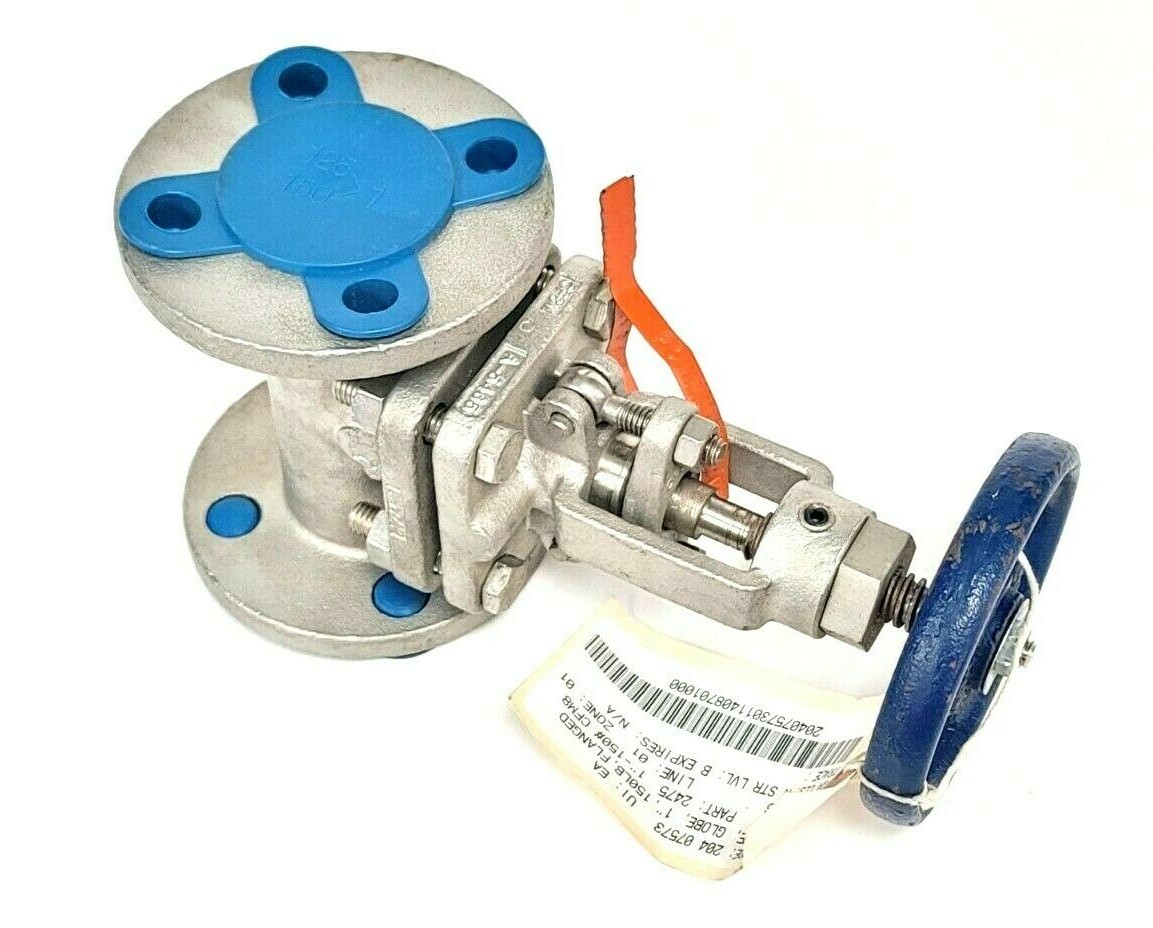 Used NEW POWELL 2475 1'' GLOBE VALVE CF8M W/ HANDLE