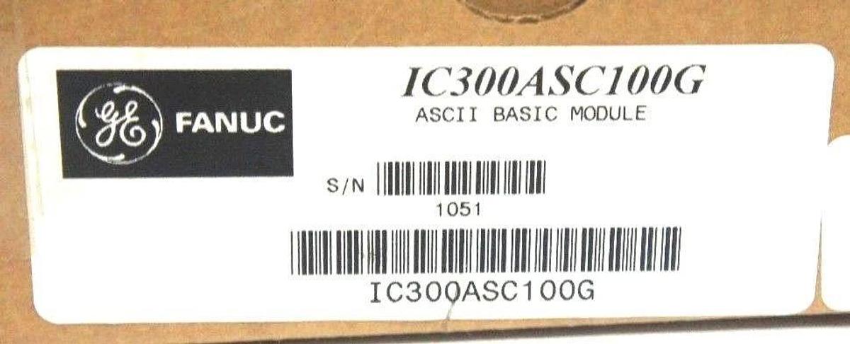 Used NIB SEALED FANUC IC300ASC100G ASCII BASIC MODULE, THREE PORTS