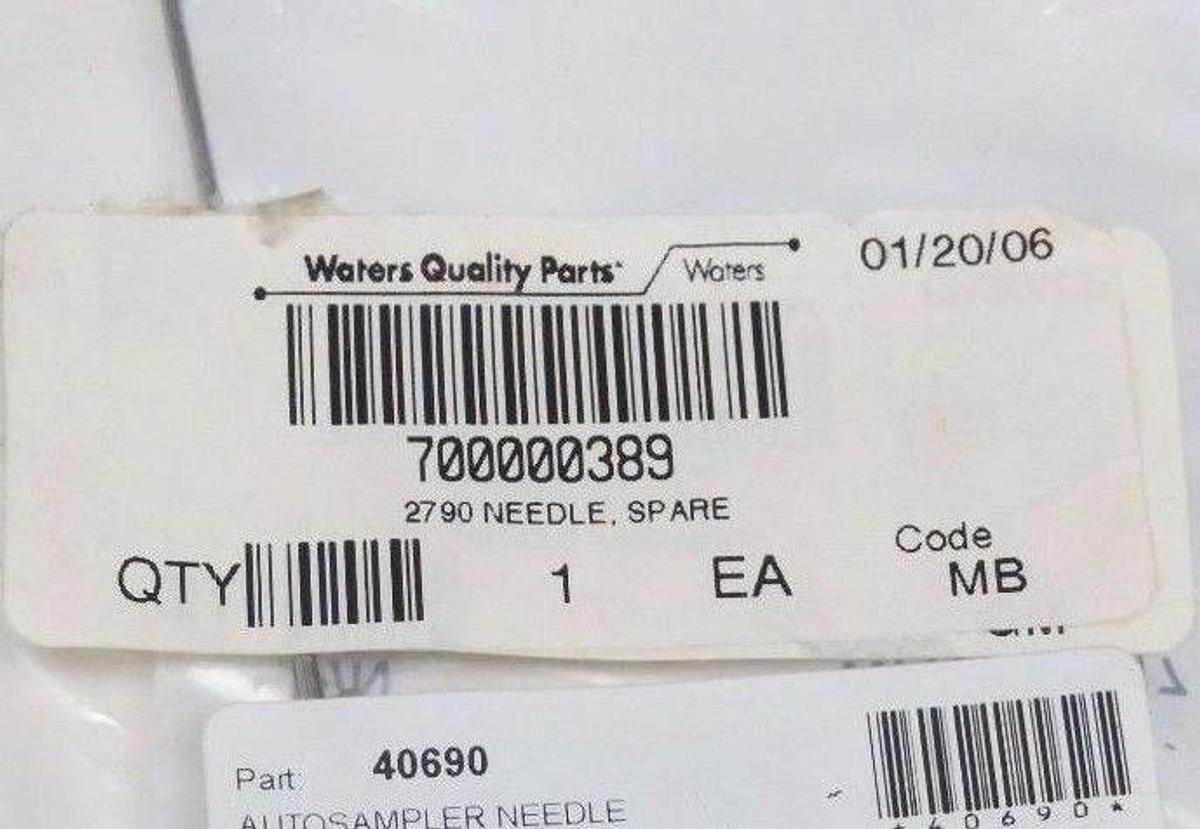 Used NEW WATERS 700000389 2790 NEEDLE SPARE W/ WAT021817 NM PEEK FERRULE 1/8OD