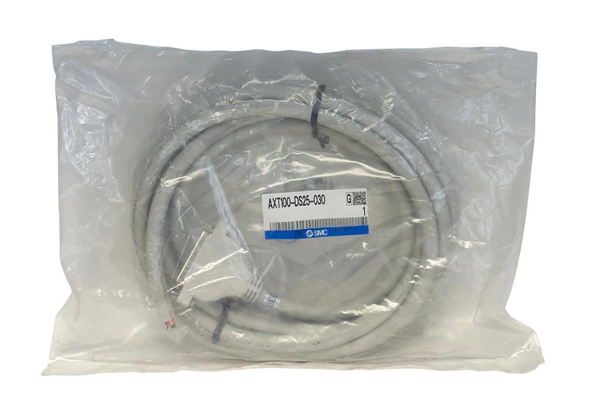 Used SMC AXT100-DS25-030 / AXT100DS25030 D-SUB CONNECTOR CABLE 3M SINGLE-ENDED NSFS