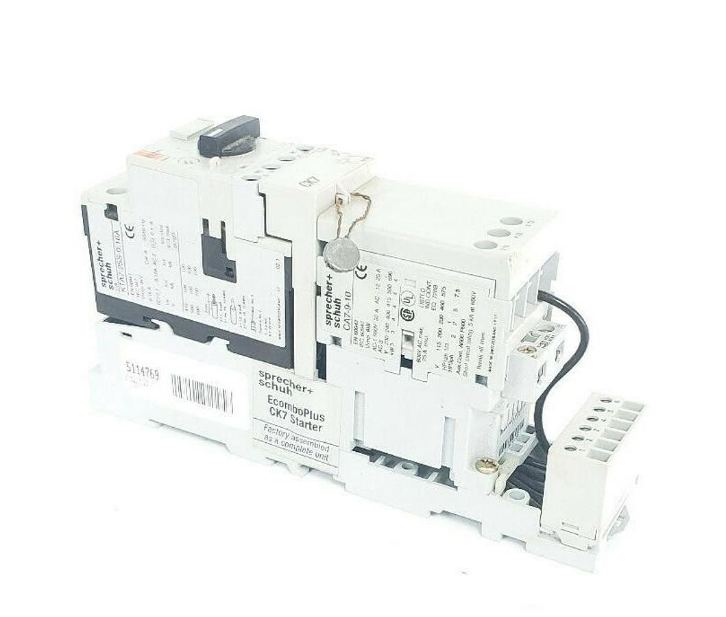Used SPRECHER + SCHUH ECOMBOPLUS CK7 STARTER ASSEMBLY KTA7-25S-0.16A CA7-9-10