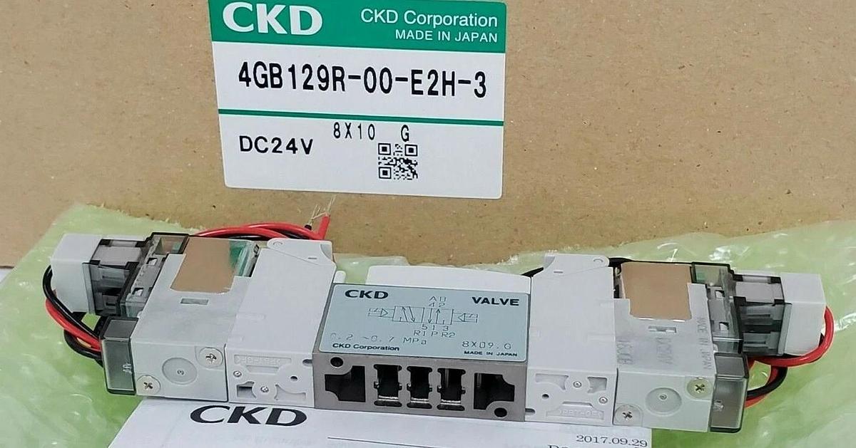 Used NIB CKD 4GB129R-00-E2H-3 DISCRETE VALVE 4G SERIES DC24V, 4GB129R00E2H3