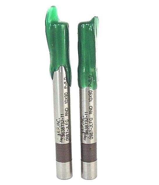 Used LOT OF 2 NEW AIP INC. 638732-11 PUNCHES  0987-JLFG RND 10X90 P=8.0